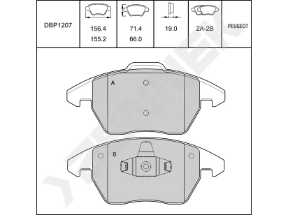 Disc brake pads DBP1207