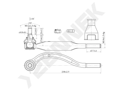 Tie rod end DTE0094