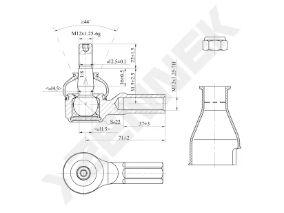 Tie rod end DTE0096