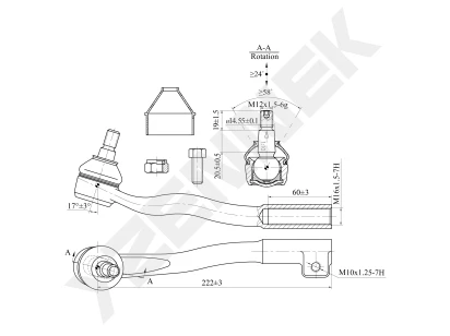 Tie rod end DTE0098