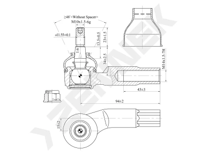 Tie rod end DTE0099