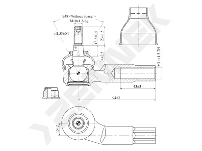 Tie rod end DTE0100