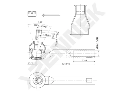Tie rod end DTE0103
