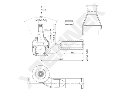 Tie rod end DTE0104