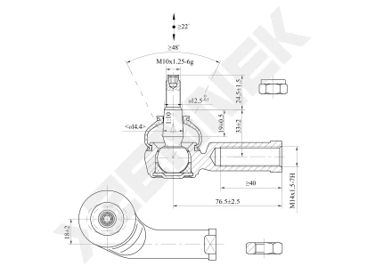 Tie rod end DTE0107