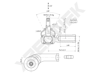 Tie rod end DTE0108