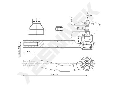 Tie rod end DTE0109
