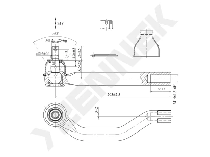 Tie rod end DTE0112