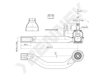 Tie rod end DTE0113