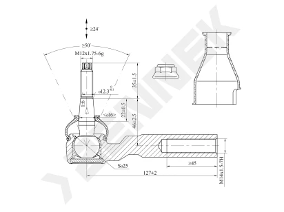 Tie rod end DTE0114