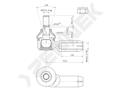 Tie rod end DTE0120