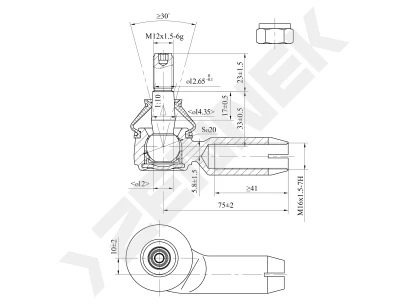 Tie rod end DTE0122