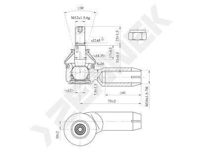Tie rod end DTE0123