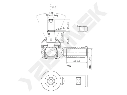 Tie rod end DTE0125