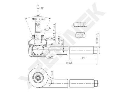 Tie rod end DTE0126