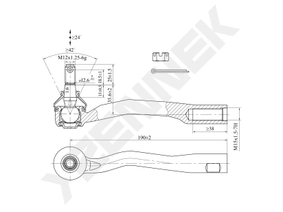 Tie rod end DTE0128