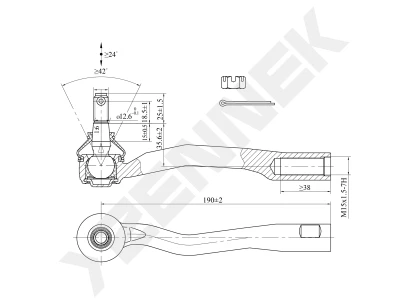 Tie rod end DTE0129