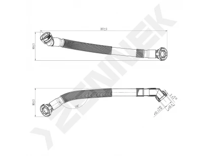 Crankcase breather hose DPV0001