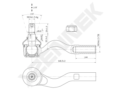 Tie rod end DTE0133