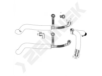 Crankcase breather hose DPV0004