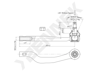 Tie rod end DTE0136