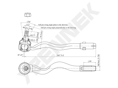 Tie rod end DTE0137