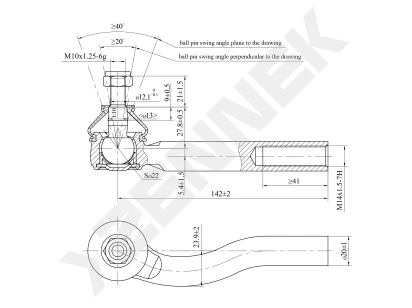 Tie rod end DTE0141