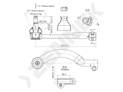 Tie rod end DTE0149