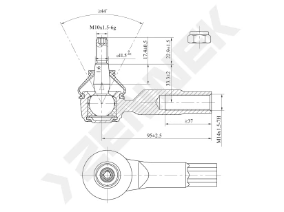 Tie rod end DTE0150