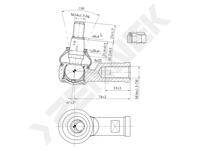 Tie rod end DTE0151