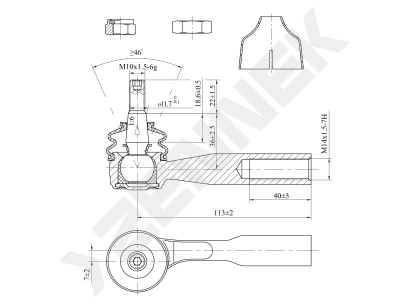 Tie rod end DTE0152