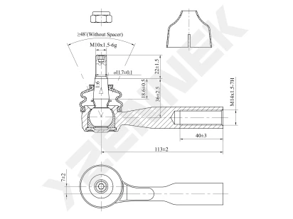 Tie rod end DTE0153