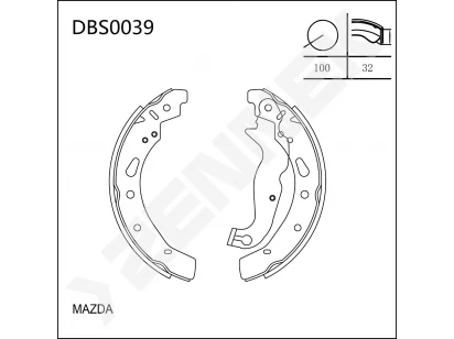 Drum brake shoes DBS0039