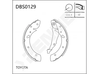 Drum brake shoes DBS0129