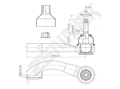 Tie rod end DTE0156