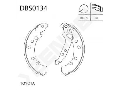Drum brake shoes DBS0134