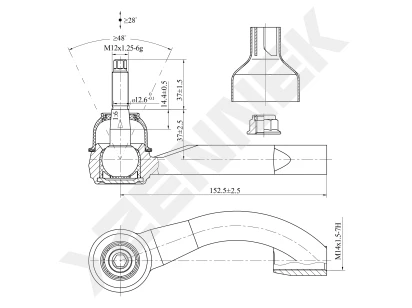 Tie rod end DTE0157