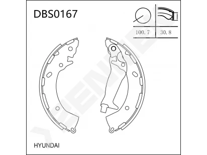 Drum brake shoes DBS0167