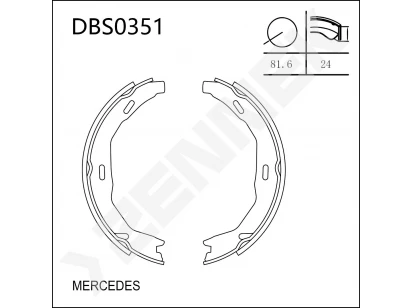 Drum brake shoes DBS0351