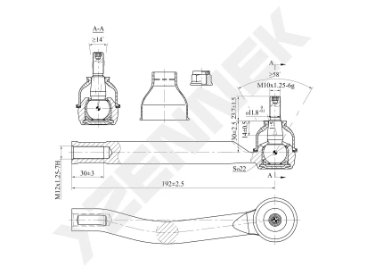 Tie rod end DTE0162