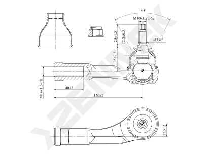 Tie rod end DTE0164