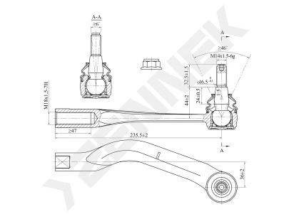 Tie rod end DTE0165