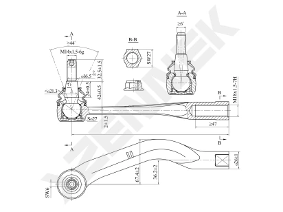 Tie rod end DTE0166