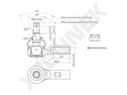 Tie rod end DTE0167