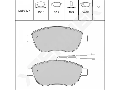 Disc brake pads DBP0477