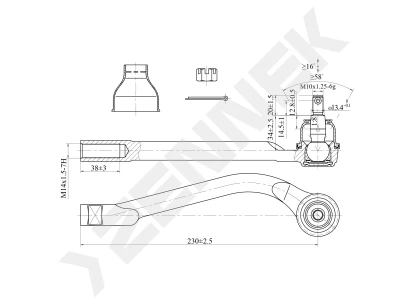 Tie rod end DTE0170