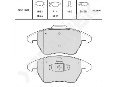 Disc brake pads DBP1207