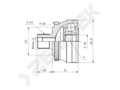 CV joint DCJ0009