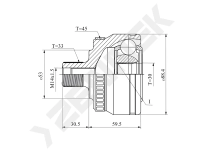 CV joint DCJ0014