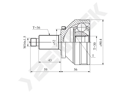 CV joint DCJ0016
